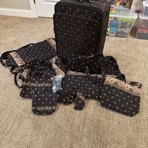 Vera Bradley Black and Tan Travel Bag Collection